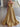 Big Bow Strapless Ball Gown Prom Dress - Gold