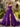 Derachable Hand Made Flower Bodice Long Ball Gown Prom Dress in Purple