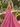 Derachable Hand Made Flower Bodice Long Ball Gown Prom Dress in Hot Pink