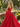 Derachable Hand Made Flower Bodice Long Ball Gown Prom Dress in Red