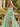 Derachable Hand Made Flower Bodice Long Ball Gown Prom Dress in Mint Green