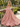 Derachable Hand Made Flower Bodice Long Ball Gown Prom Dress in Blush Pink