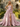 Derachable Hand Made Flower Bodice Long Ball Gown Prom Dress in Dirty Pink