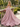 Derachable Hand Made Flower Bodice Long Ball Gown Prom Dress in Dirty Pink