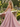 Derachable Hand Made Flower Bodice Long Ball Gown Prom Dress in Dirty Pink