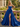 Derachable Hand Made Flower Bodice Long Ball Gown Prom Dress in Royal Blue