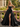 Derachable Hand Made Flower Bodice Long Ball Gown Prom Dress in Black
