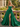 Derachable Hand Made Flower Bodice Long Ball Gown Prom Dress in Emerald Green