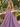 Derachable Hand Made Flower Bodice Long Ball Gown Prom Dress in Lilac