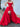 Derachable Hand Made Flower Bodice Ball Gown Prom Dress - Red