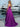 Strapless 3D Flower Ruched Bodice Ball Gown Prom Dress With Slit - Purple
