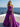 Strapless 3D Flower Ruched Bodice Ball Gown Prom Dress With Slit - Purple
