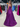 Strapless Ruched Bodice Ball Gown Prom Dress With Drop - Purple