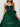 Strapless Big Bow Illusion Bodice Ball Gown Prom Dress - Emerald Green