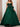 Strapless Big Bow Illusion Bodice Ball Gown Prom Dress - Emerald Green