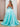 Strapless Big Bow Illusion Bodice Ball Gown Prom Dress - Sky Blue