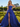 Strapless Lace Up Big Bow Bodice Long Ball Gown Prom Dress With Split in Royal Blue