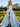 Strapless Lace Up Big Bow Bodice Long Ball Gown Prom Dress With Split in Baby Blue