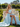 Strapless Lace Up Big Bow Bodice Long Ball Gown Prom Dress With Split in Baby Blue