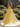 Strapless Lace Up Big Bow Bodice Long Ball Gown Prom Dress With Split in Yellow