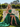 Strapless Lace Up Big Bow Bodice Long Ball Gown Prom Dress With Split in Emerald Green