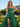 Strapless Lace Up Big Bow Bodice Long Ball Gown Prom Dress With Split in Emerald Green