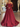 Strapless Lace Up Bodice Ball Gown Prom Dress With Detachable Sleeves - Red