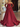 Strapless Lace Up Bodice Ball Gown Prom Dress With Detachable Sleeves - Red