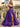 Hot Fix Crystal Lace Up Ruched Bodice Long Ball Gown Prom Dress With Pocket - Purple