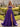 Hot Fix Crystal Lace Up Ruched Bodice Long Ball Gown Prom Dress With Pocket - Purple