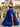 Hot Fix Crystal Lace Up Ruched Bodice Long Ball Gown Prom Dress With Pocket - Royal Blue