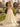 Hot Fix Crystal Lace Up Ruched Bodice Long Ball Gown Prom Dress With Pocket - Yellow