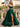 Hot Fix Crystal Lace Up Ruched Bodice Long Ball Gown Prom Dress With Pocket - Emerald Green