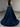 Hot Fix Crystal Lace Up Ruched Bodice Long Ball Gown Prom Dress With Pocket - Dusty Blue