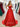 Sparkly Beading Pleated Lace Up Long Ball Gown Prom Dress  - Red