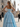 Sparkly Beading Ruched Bust Floral Bodice Ball Gown Long Prom Dress With Slit - Blue Floral