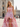 Sparkly Beading Ruched Bust Floral Bodice Ball Gown Long Prom Dress With Slit - Pink Floral