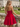 Strapless Ruched Bust Satin Mini Ball Gown Prom Dress With Pockets in Red