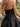 Strapless Ruched Bust Satin Mini Ball Gown Prom Dress With Pockets in Black