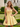 Strapless Ruched Bust Satin Mini Ball Gown Prom Dress With Pockets in Yellow