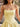 Two Pieces Strapless Bodice Ball Gown Mini Bubble Dress in Yellow