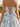 Pretty Strapless Floral Bodice Ball Gown Mini Homecoming Dress in Blue Floral