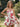Printed Satin A-Line Short Homecoming Cocktail Dress With Flower in White Floral