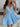Luxury Crystal Boned Shoulder Bows Mini Ball Gown Prom Dress - Baby Blue