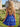 Hot Fix Sparkly Layered Mini Ball Gown Prom Dress - Royal Blue
