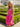 Hot Fix Sparkly Layered Mini Ball Gown Prom Dress - Hot Pink