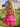 Hot Fix Sparkly Layered Mini Ball Gown Prom Dress - Hot Pink
