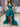 Pleated Hi Low Tiered Ball Gown Prom Dress-Emerald Green
