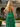 Luxury Crystal Layered Long Ball Gown Prom Dress With Split in Emerald Green