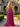 Luxury Crystal Layered Long Ball Gown Prom Dress With Split in Fuchsia
